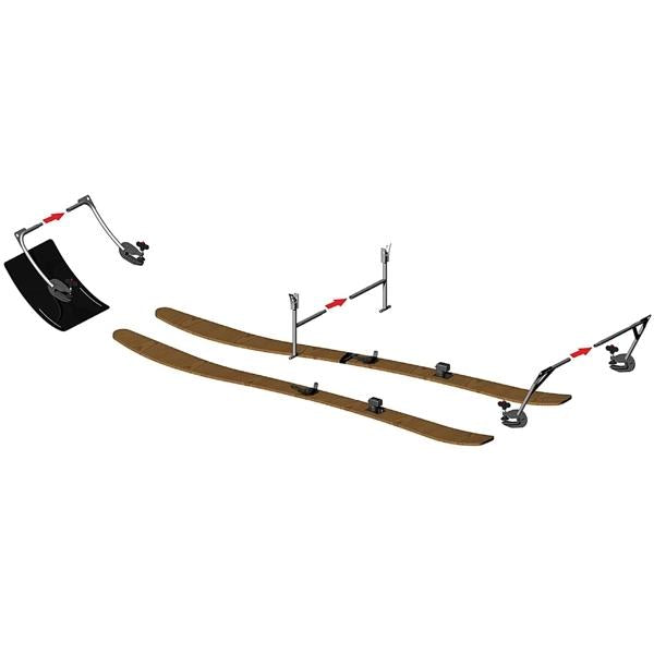 KONG Schneerettungs-Kit – Aufbauübersicht/Montage mit Ski und Befestigungskomponenten